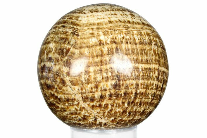 Polished Banded Aragonite Sphere - Peru #363428